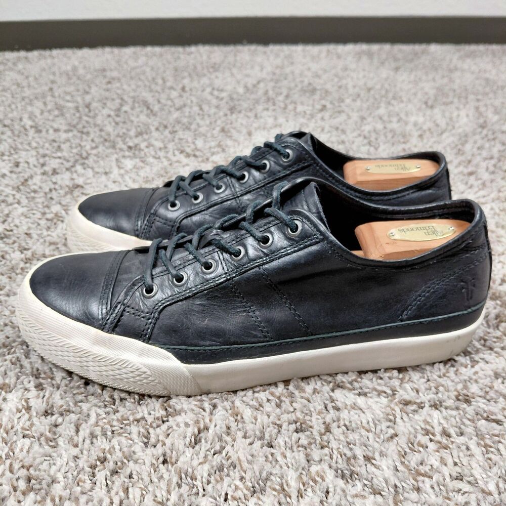 Black Leather Men's Sneakers